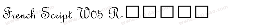 French Script W05 R字体转换